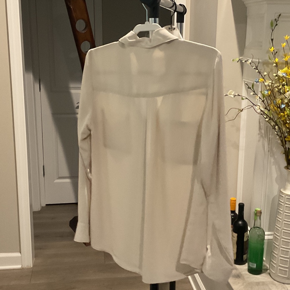 Express Cream Button Down Shirt - Picture 2 of 3